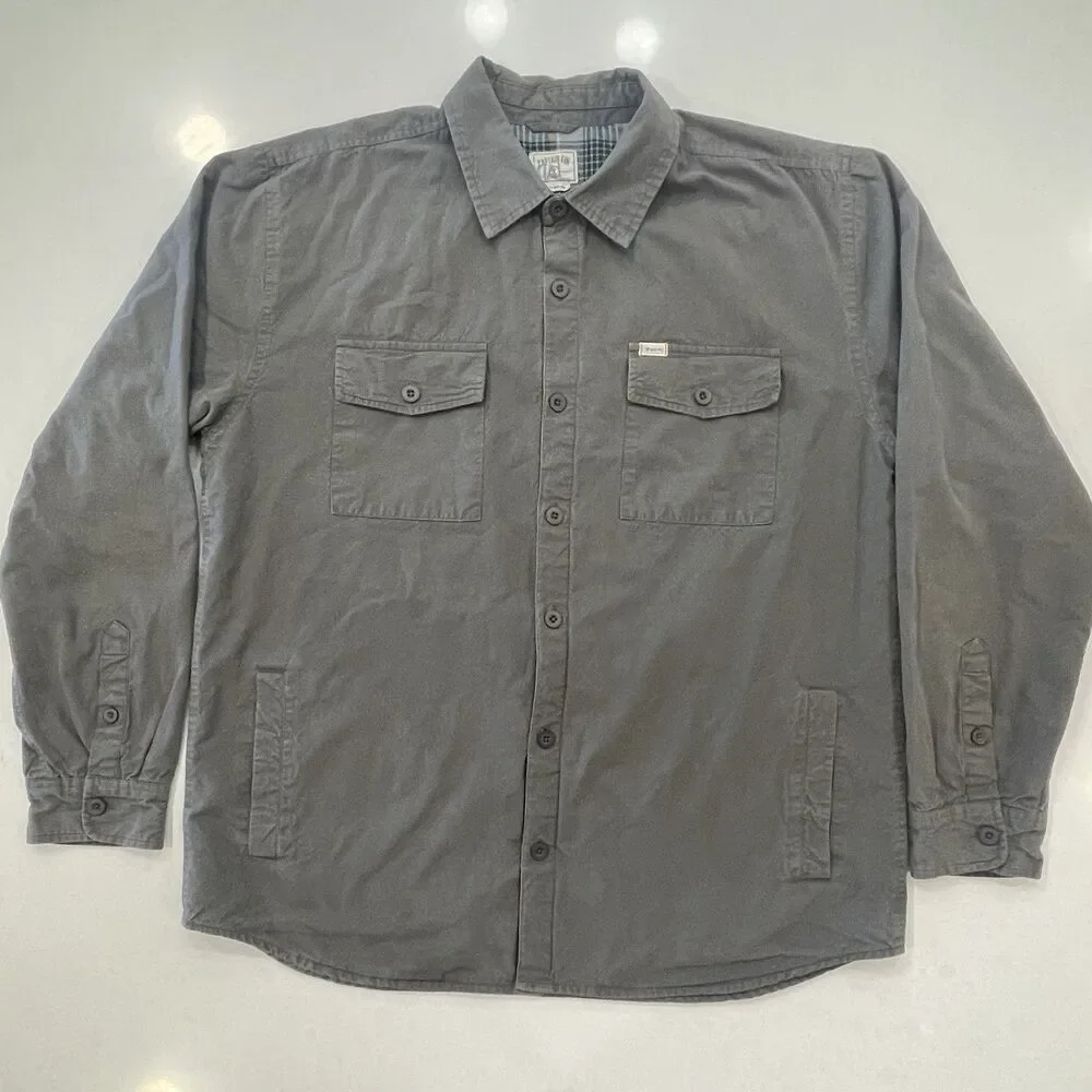 Captain Fin Army Green Flannel Lined Jacket Coat XX-Large